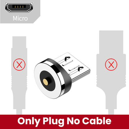 Elough 540 Degree Rotating Seven-pin Small Waist Magnetic Charging Cable 3-in-1
