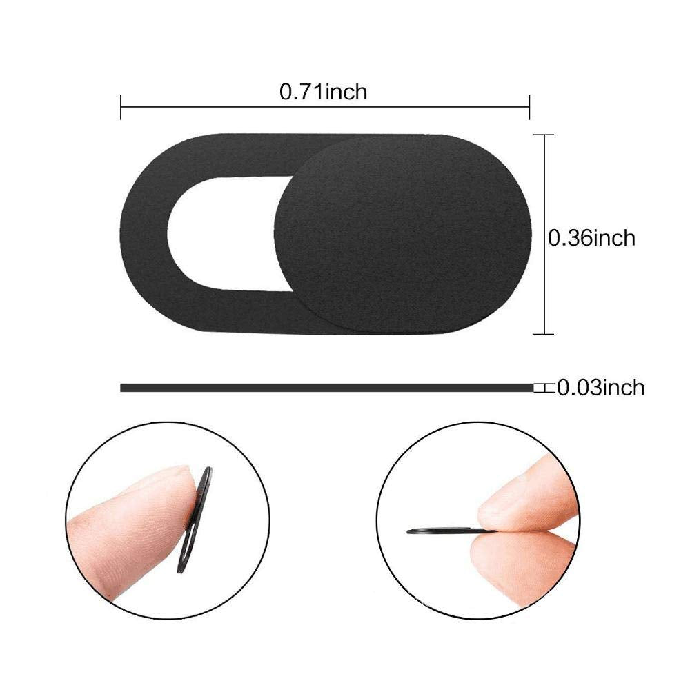 6 Pack Ultra Thin 0.03inch Web Camera Cover Slide with Strong Adhesive for Laptop Desktop PC Macboook Pro iMac Mac Mini Computer Smartphone