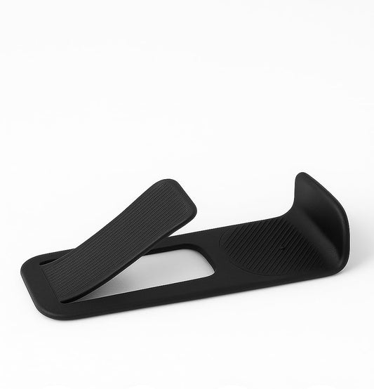 Spring Innovative Door Stopper – Heavy Duty Plastic Door Stop Wedge for Home, Office & Hotel – Non-Slip Durable Design, Easy Foot Operation, Doors Securely Open Black Color