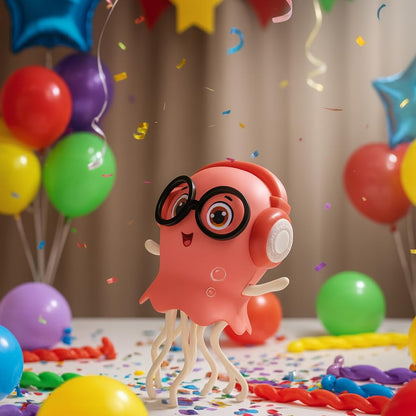 Sparshs Dancing Jellyfish Toy for Kids - Interactive Musical Crawling with LED Lights, 360° Rotation, Obstacle Avoidance - Educational Sensory for Baby Boys Girls 1+ Year Birthday Gift