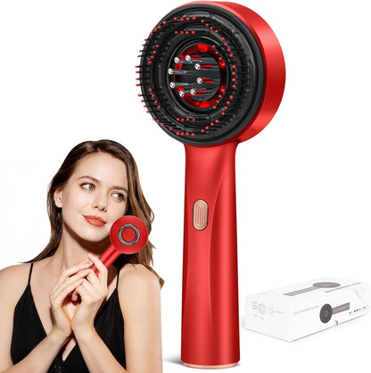 Electric Scalp Massager Comb with Hair Oil Applicator, 2-in-1 Hair & Scalp Care Device, IPX7 Waterproof Deep Shiatsu Massage Brush, Portable Rechargeable Hair Growth Stimulator, Stress Relief & Relaxation Tool for Men & Women (Glacier White)