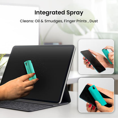 Portronics Swipe 2 Screen Cleaner & Duster with Refillable Spray Bottle, Chemical Free for Monitors & Laptop Screen, Smartphones & Tablets(Blue)