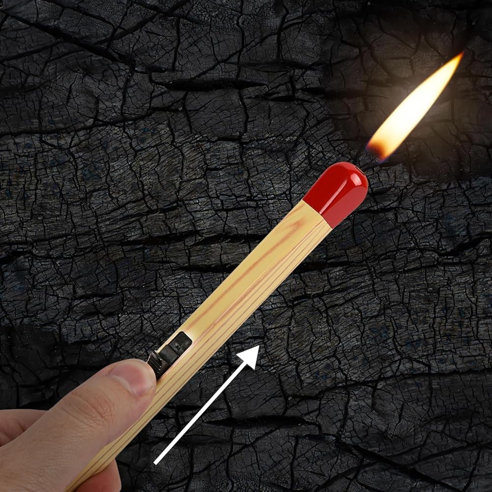 Sajani Match Stick Shaped Butane Lighter, Multipurpose Inflatable Long Handle Gas Burner, Gas Lighter for Kitchens, Smoking, Candles and Outdoor Use (Pack of 1) (Lighter)
