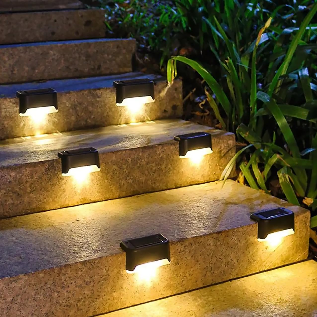 GLUN® Deck Solar Light, Rechargeable LED Decorative Lamp, Solar Panel Lights for Outdoor Decks, Railing, Stairs, Step, with IP65 Protection Wide Angle Lighting Pack of 1