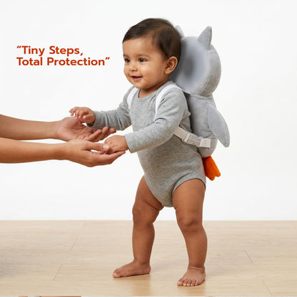 Baby Head Protector Backpack Cushion – Turtle Design | Anti-Fall Head Safety Pad for Babies | Soft Plush Toddler Head Protection Guard for Crawling & Walking (6–24 Months)