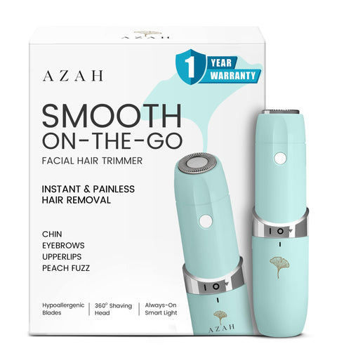Azah Facial Hair Removal Machine | Electric Face Trimmer for Woman | Quick, Instant, Gentle & Painless Face Hair Remover for Women | Face, Upper Lips, Chin, Peach Fuzz and Eyebrow Trimmer