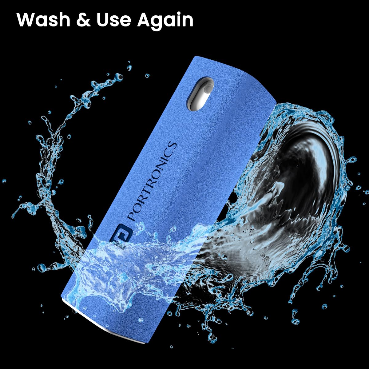 Portronics Swipe 2 Screen Cleaner & Duster with Refillable Spray Bottle, Chemical Free for Monitors & Laptop Screen, Smartphones & Tablets(Blue)