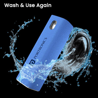 Portronics Swipe 2 Screen Cleaner & Duster with Refillable Spray Bottle, Chemical Free for Monitors & Laptop Screen, Smartphones & Tablets(Blue)