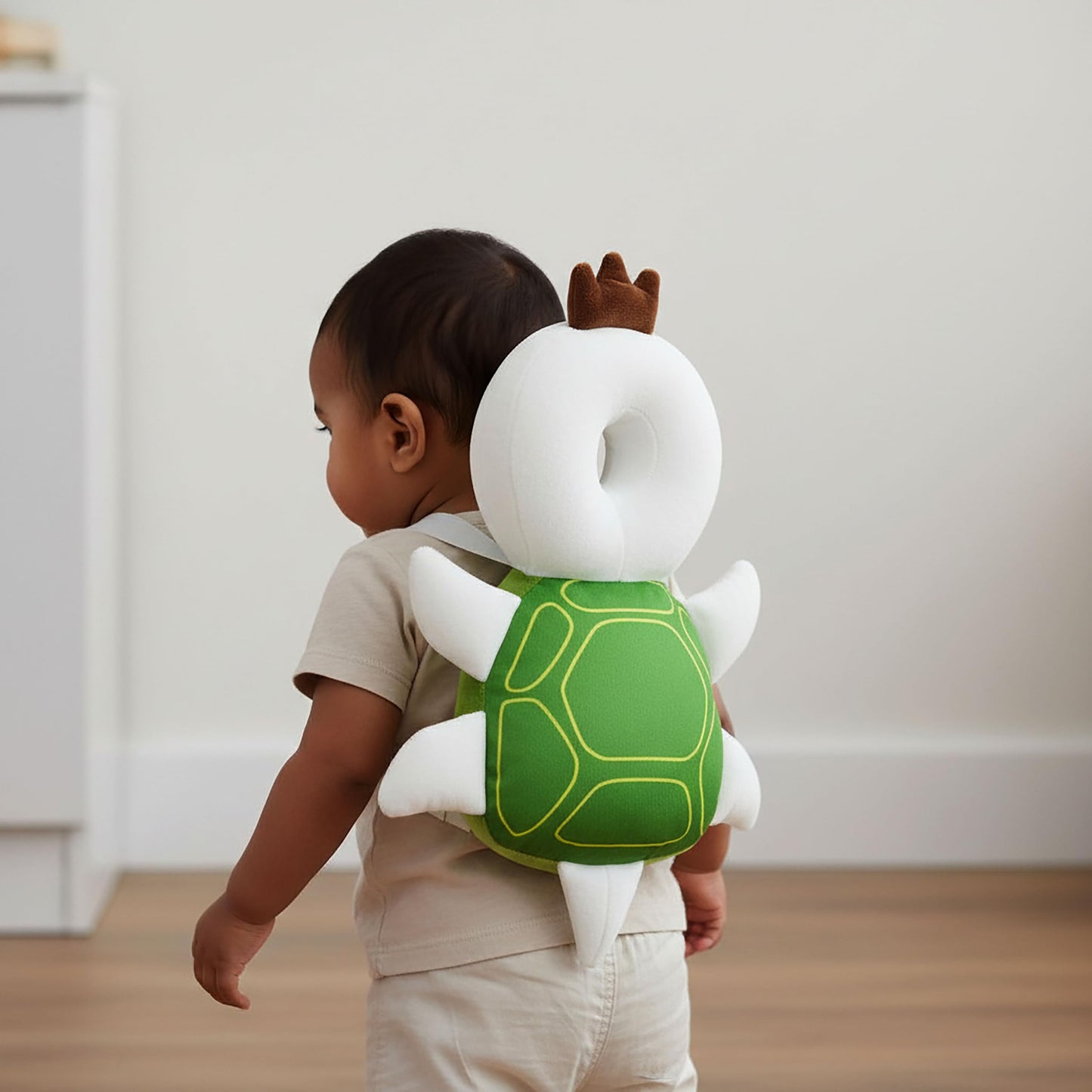 Baby Head Protector Backpack Cushion – Turtle Design | Anti-Fall Head Safety Pad for Babies | Soft Plush Toddler Head Protection Guard for Crawling & Walking (6–24 Months)
