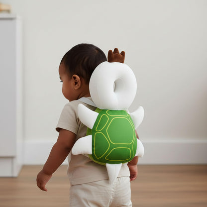 Baby Head Protector Backpack Cushion – Turtle Design | Anti-Fall Head Safety Pad for Babies | Soft Plush Toddler Head Protection Guard for Crawling & Walking (6–24 Months)