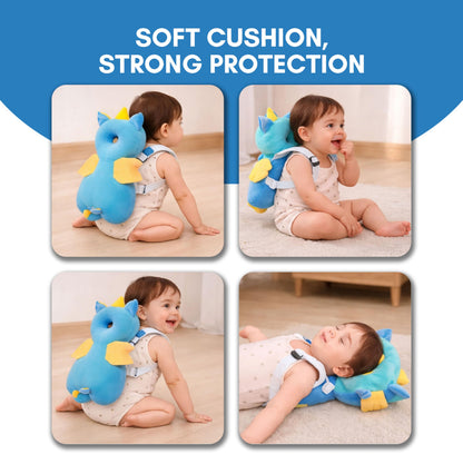 Baby Head Protector Backpack Cushion – Turtle Design | Anti-Fall Head Safety Pad for Babies | Soft Plush Toddler Head Protection Guard for Crawling & Walking (6–24 Months)