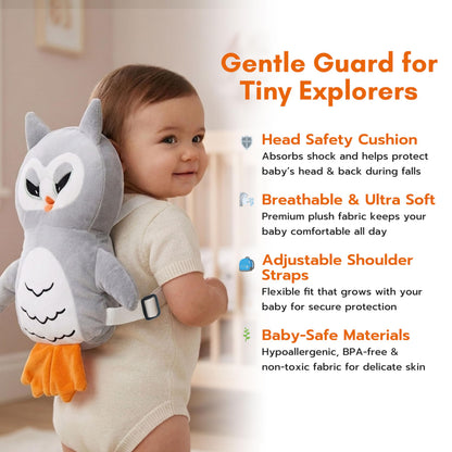 Baby Head Protector Backpack Cushion – Turtle Design | Anti-Fall Head Safety Pad for Babies | Soft Plush Toddler Head Protection Guard for Crawling & Walking (6–24 Months)
