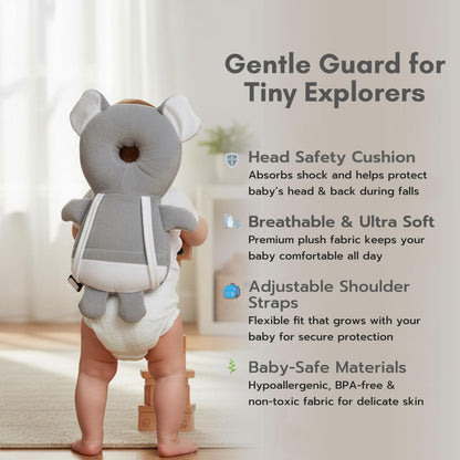 Baby Head Protector Backpack Cushion – Turtle Design | Anti-Fall Head Safety Pad for Babies | Soft Plush Toddler Head Protection Guard for Crawling & Walking (6–24 Months)