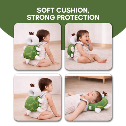 Baby Head Protector Backpack Cushion – Turtle Design | Anti-Fall Head Safety Pad for Babies | Soft Plush Toddler Head Protection Guard for Crawling & Walking (6–24 Months)