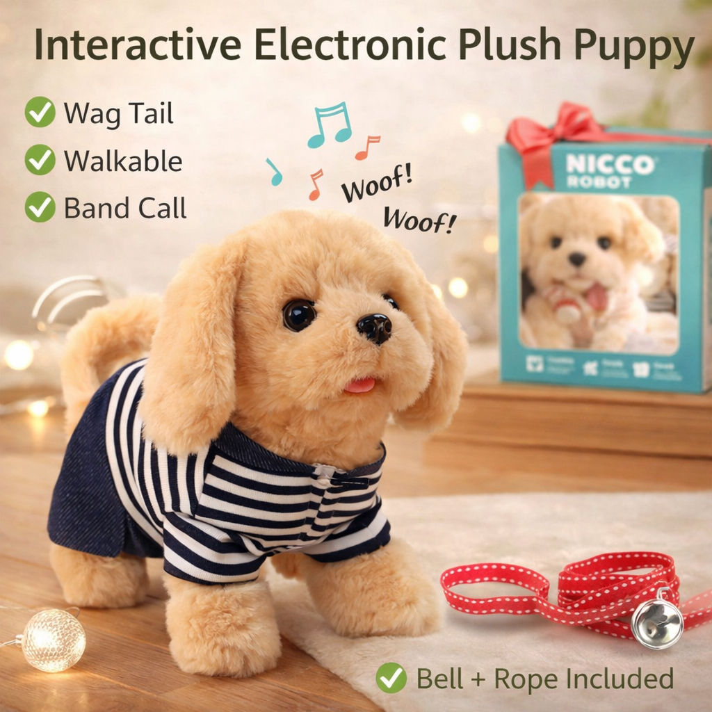 Pup Electronic Plush Puppy Interactive Toys | Walks, Barks, Shake Tail
