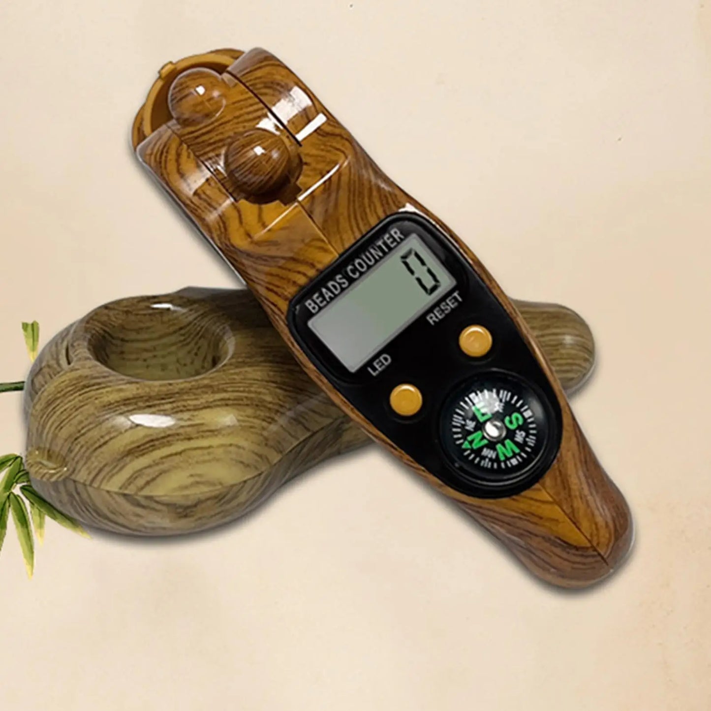 Digital Beads Counter With Compass Handheld Electronic Digital Counter Prayer Manual Counting Ball Counter Hand Tool
