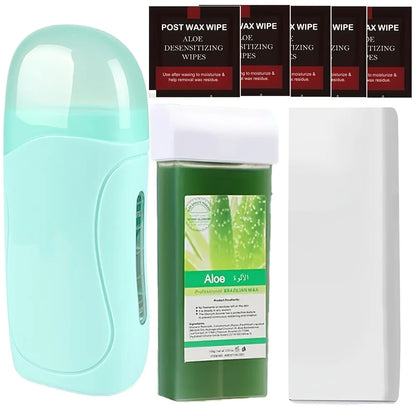 Viilife US Roll On Waxing Kit With Wax Cartridges And Wax Strips 3 In 1 Soft Wax Heater Kit Hair Removal Wax Wax Paper Waxing
