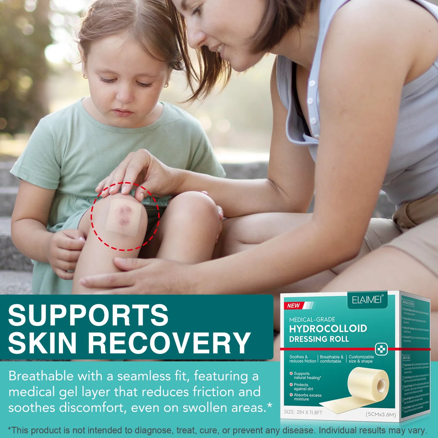 1 Roll Hydrocolloid Band Aid Dressings For Effective Wound Care Extra Thin Soft Waterproof Self-Adhesive Scar Cover Tape