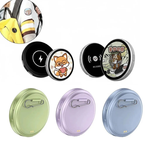 For E-Badge HD Dynamic Display Smart Pin For E-Badge Bluetooth Anime Digital Pin with App Control for Photos & Animations