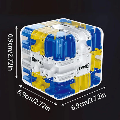 3D Labyrinth Puzzles Maze Cube Puzzle Gravity Three-Dimensional Brain Teaser Ball for Stress Relief Game Gift for Adults Teens