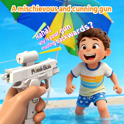 Two-Way Reverse Water Gun Prank Toys Mini Portable Squirt Gun for Kids Adults Summer Pool Beach Water Fight Stress Relief Gifts