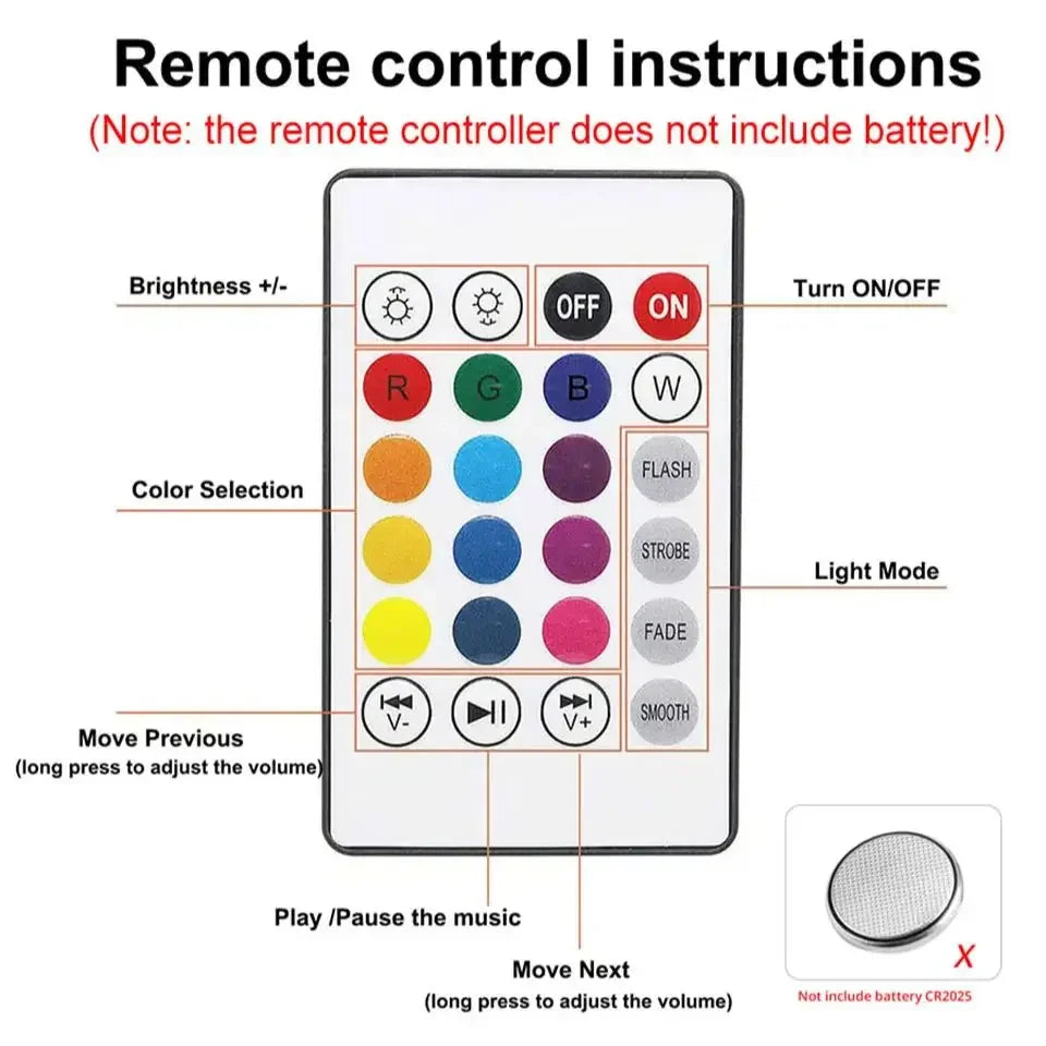 E27 Bluetooth Music Bulb With Speaker Remote Control LED Bulb DJ Disco Light Dimmable Lamp For Home Living Room Party Decor