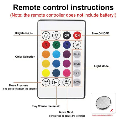 E27 Bluetooth Music Bulb With Speaker Remote Control LED Bulb DJ Disco Light Dimmable Lamp For Home Living Room Party Decor