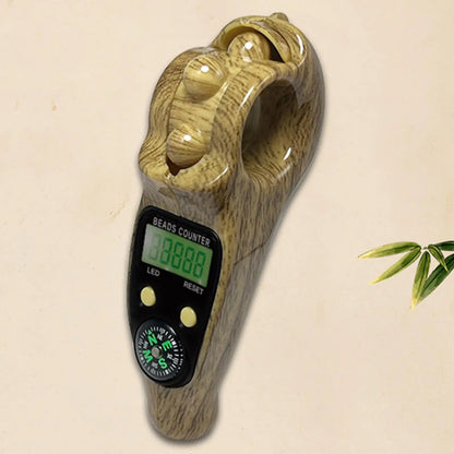 Digital Beads Counter With Compass Handheld Electronic Digital Counter Prayer Manual Counting Ball Counter Hand Tool